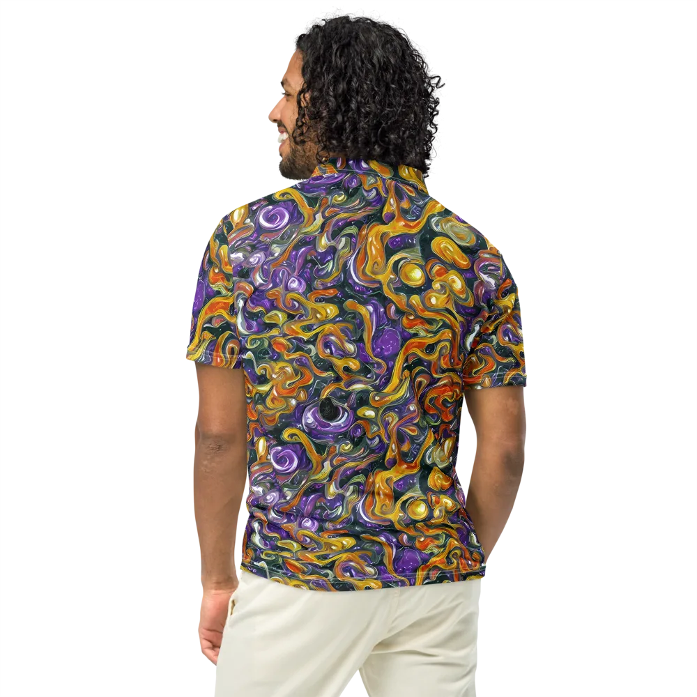 Wild Alchemy on Men's Slim Fit Polo Shirt — Back