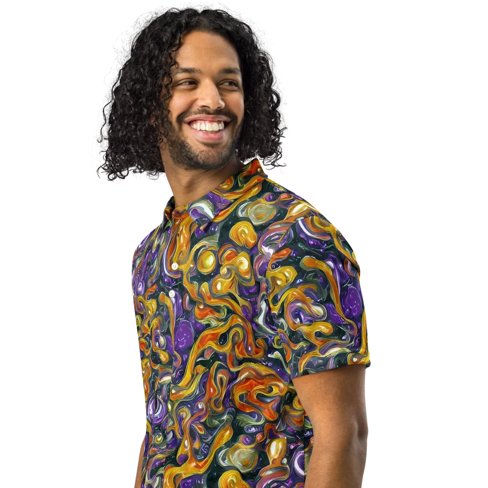 Wild Alchemy on Men's Slim Fit Polo Shirt — Left Front