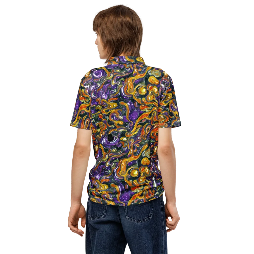 Wild Alchemy on Men's Slim Fit Polo Shirt — Back