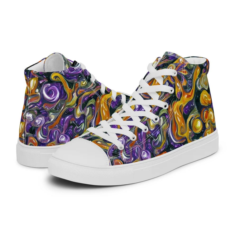 Wild Alchemy on Men's High Top Canvas Shoes — Left