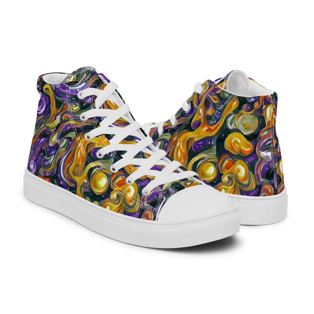 Wild Alchemy on Men's High Top Canvas Shoes — Right
