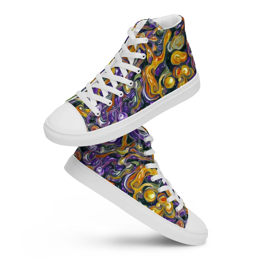 Wild Alchemy on Men's High Top Canvas Shoes — Front