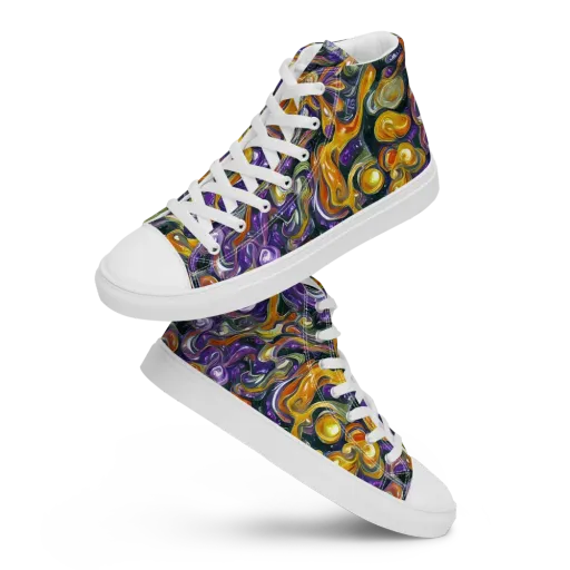 Wild Alchemy on a Men's High Top Canvas Shoes