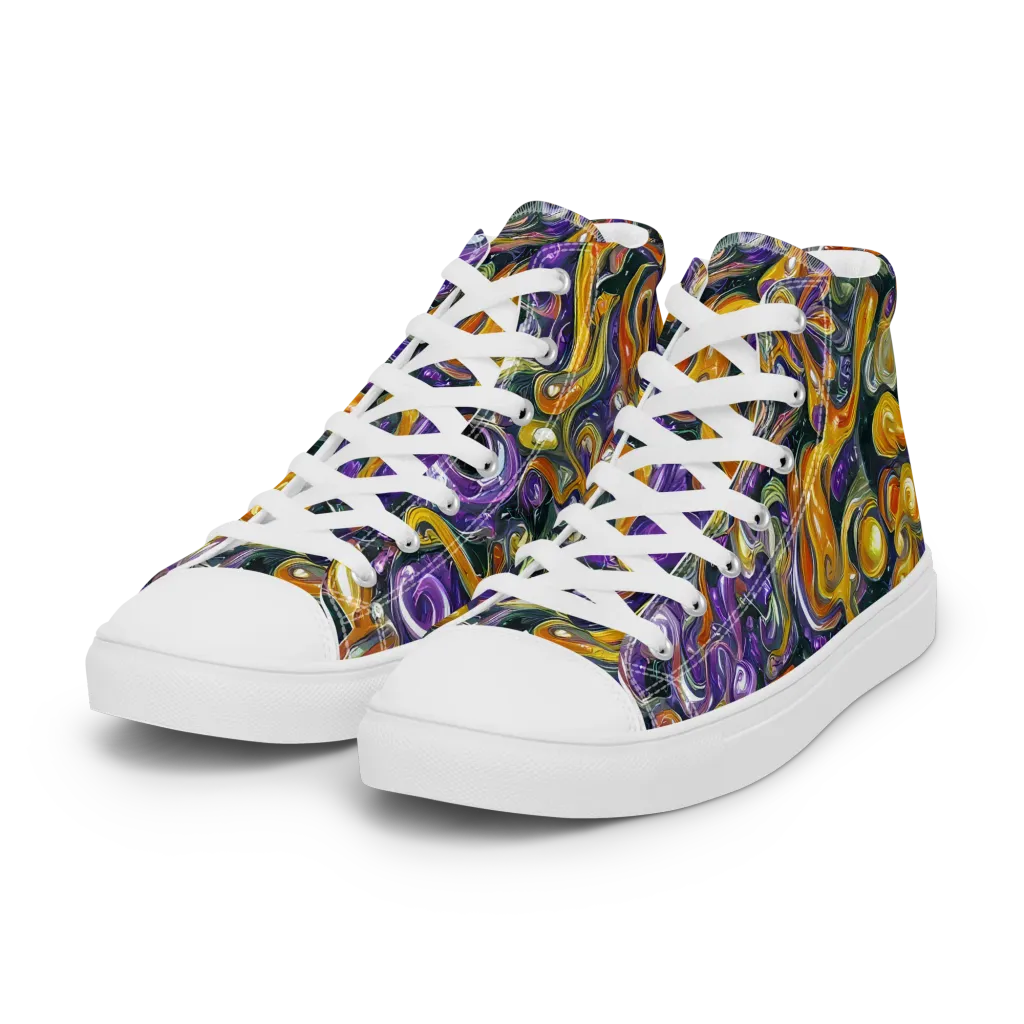 Wild Alchemy on Women's High Top Canvas Shoes — Left Front