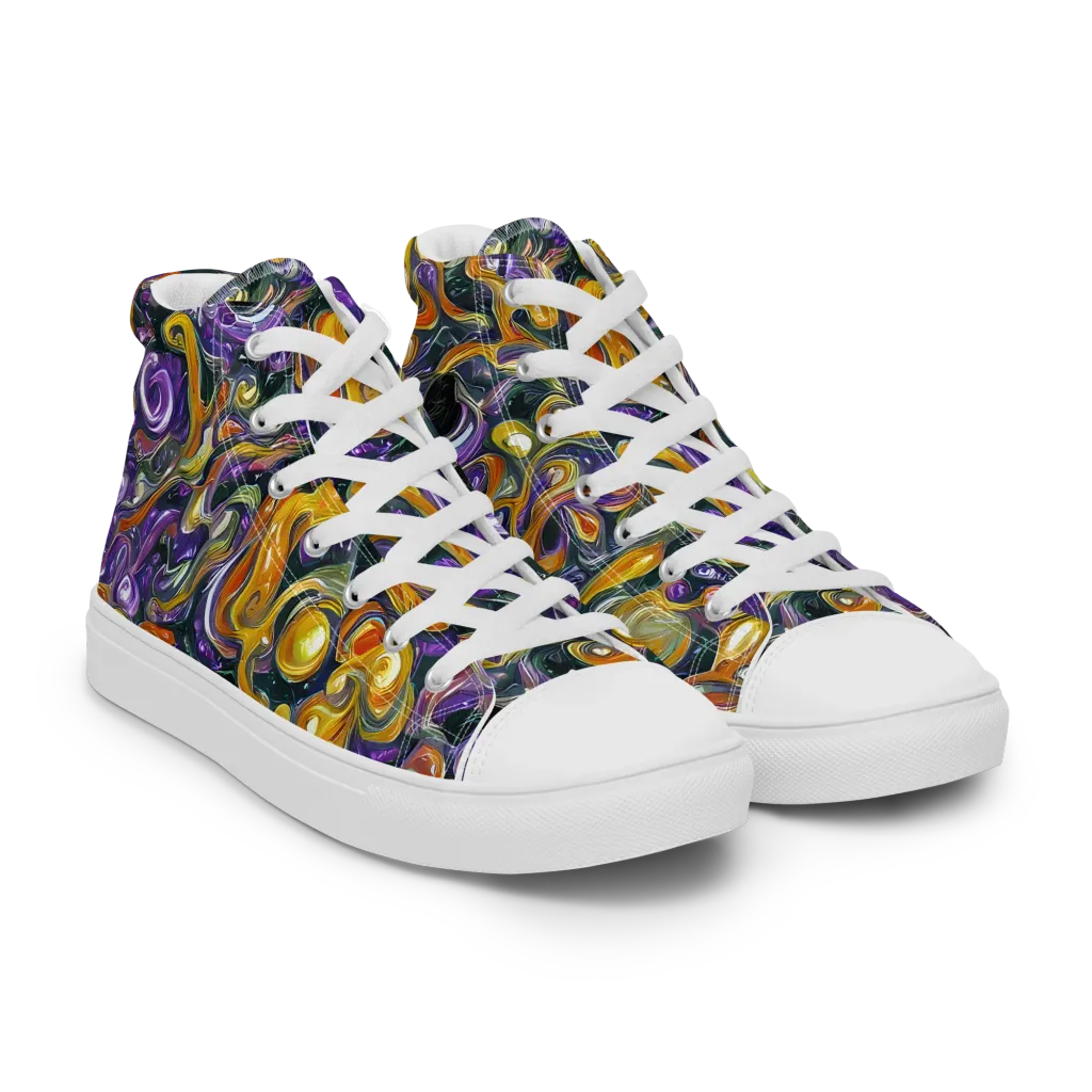 Wild Alchemy on Women's High Top Canvas Shoes — Right Front