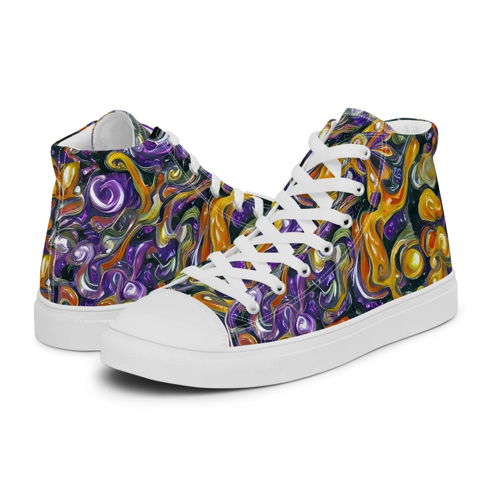 Wild Alchemy on Women's High Top Canvas Shoes — Left