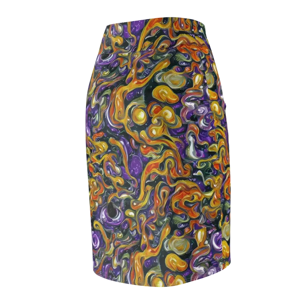Wild Alchemy on Pencil Skirt — Back Side