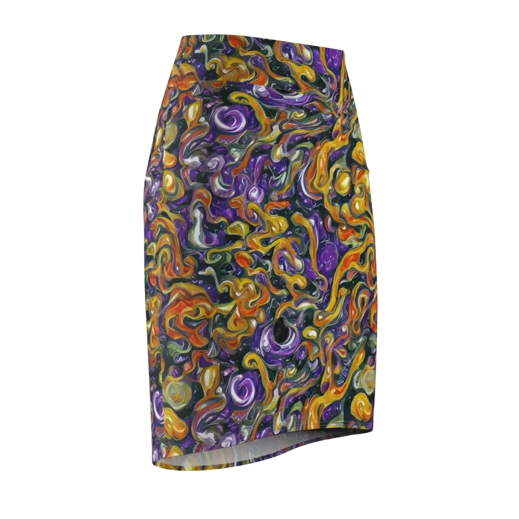 Wild Alchemy on Pencil Skirt — Front Side