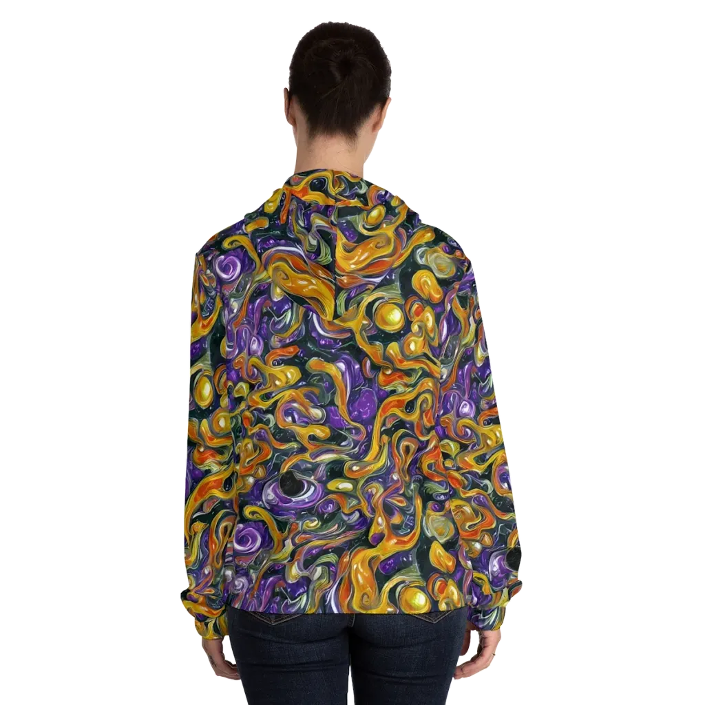 Wild Alchemy on Women's Full-Zip Hoodie — Back On Person