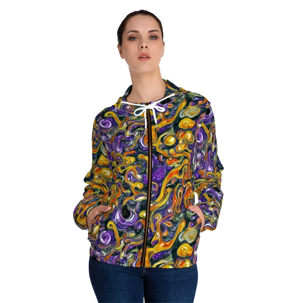 Wild Alchemy on Women's Full-Zip Hoodie — Front On Person
