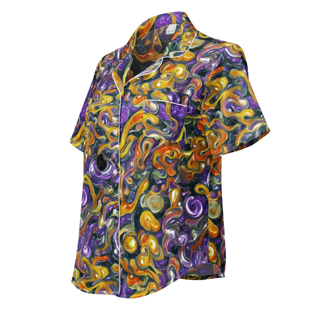 Wild Alchemy on Women's Short Sleeve Pajama Top — Left Front