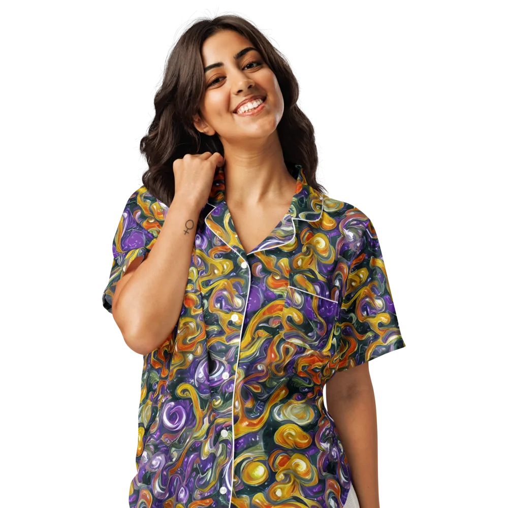 Wild Alchemy on Women's Short Sleeve Pajama Top — Front