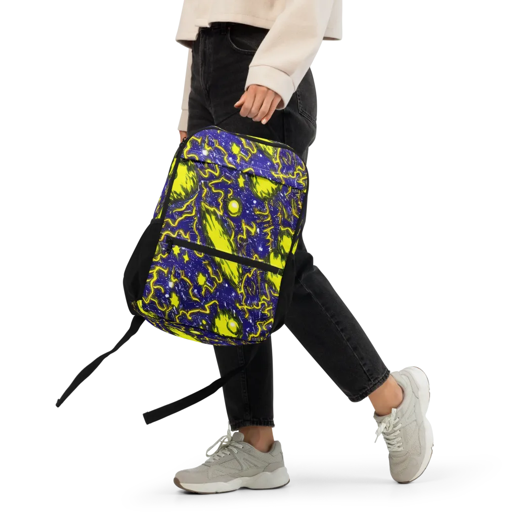 Neon Comet Riot on Utility Backpack — Front
