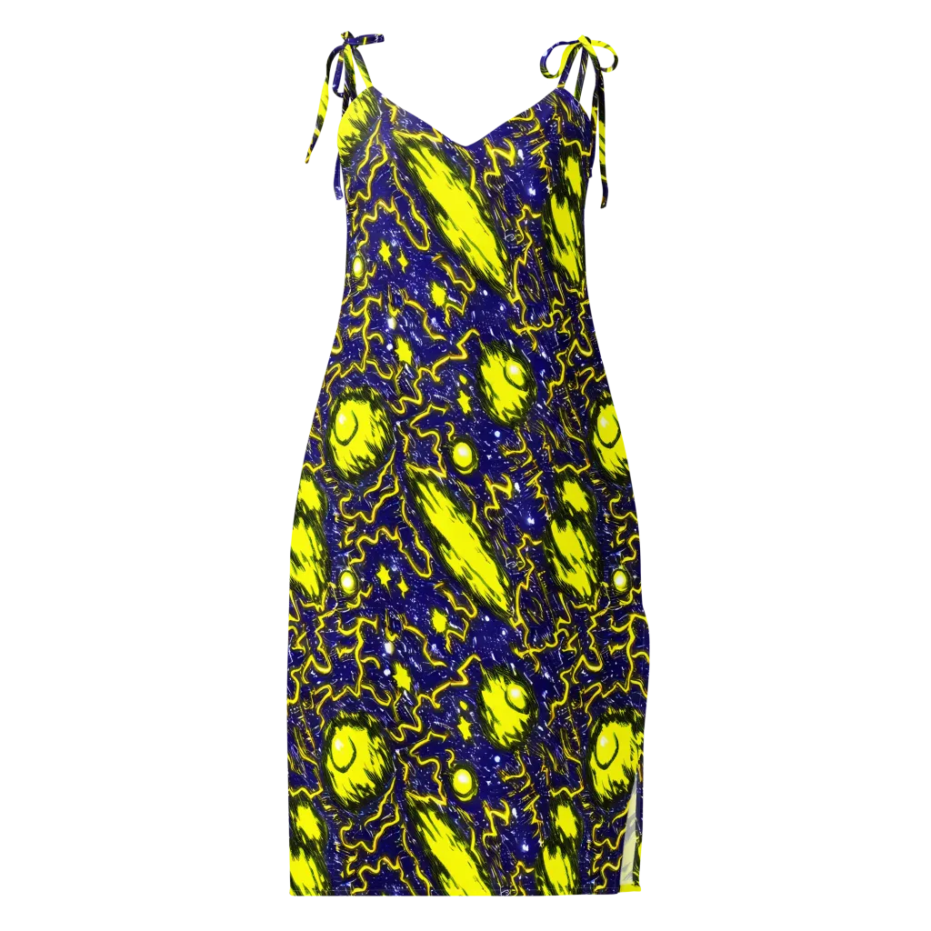 Neon Comet Riot on Slip Dress — Front
