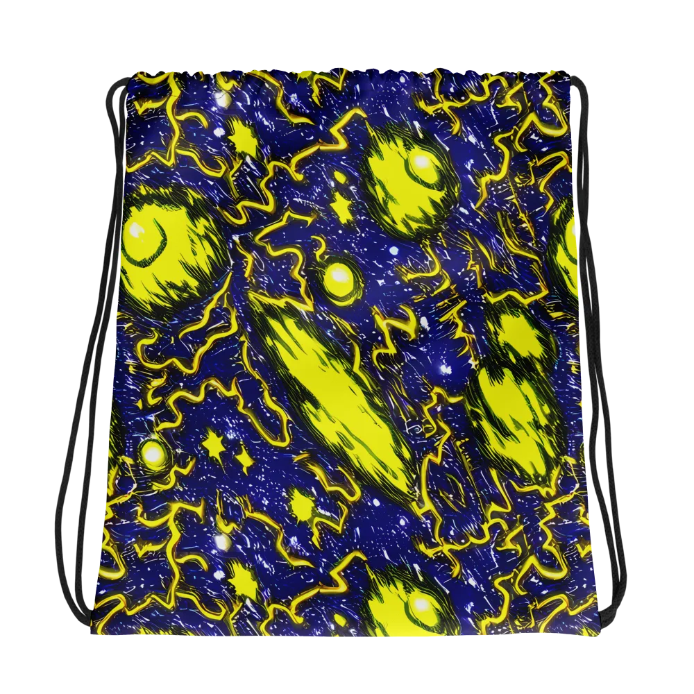 Neon Comet Riot on Drawstring Bag — Photo