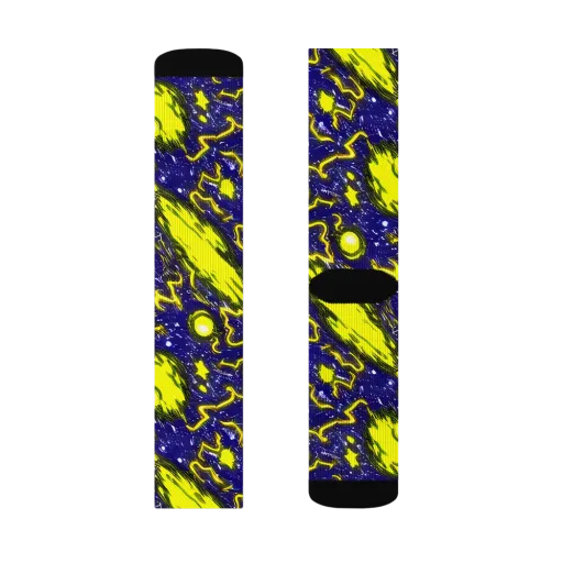 Neon Comet Riot on a Socks
