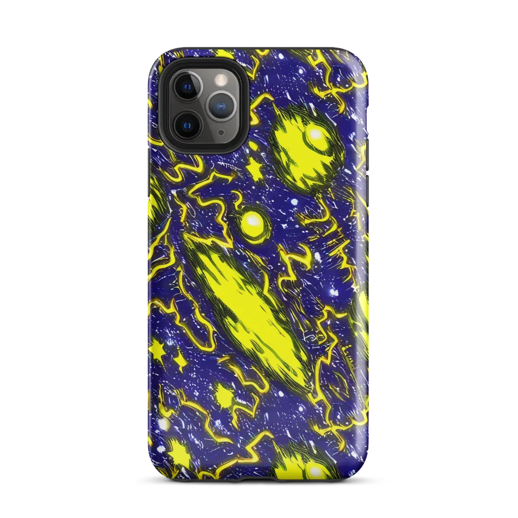 Neon Comet Riot on Tough Case for iPhone® — Front