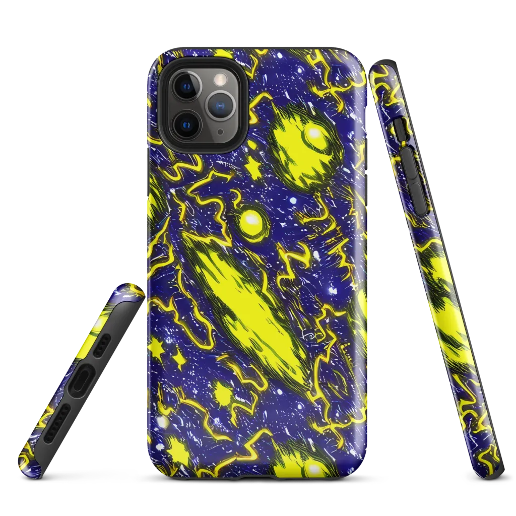 Neon Comet Riot on Tough Case for iPhone® — Front