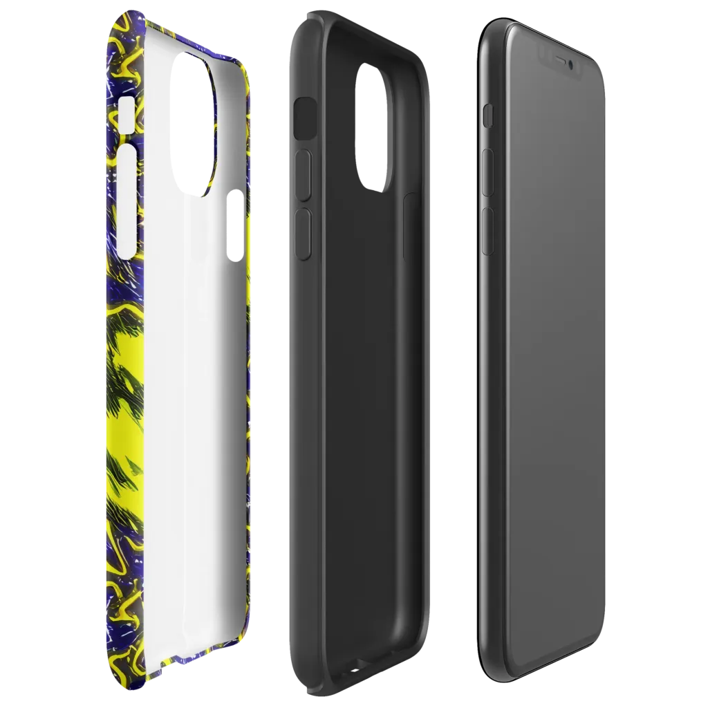 Neon Comet Riot on Tough Case for iPhone® — Right
