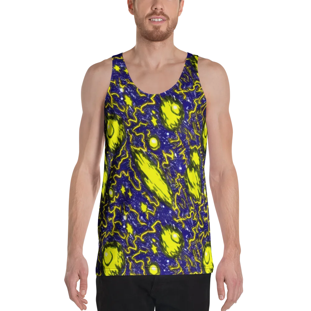 Neon Comet Riot on Men's Tank Top — Front