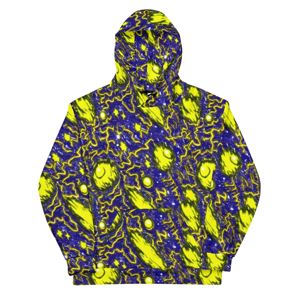 Neon Comet Riot on Cotton Hoodie — Front