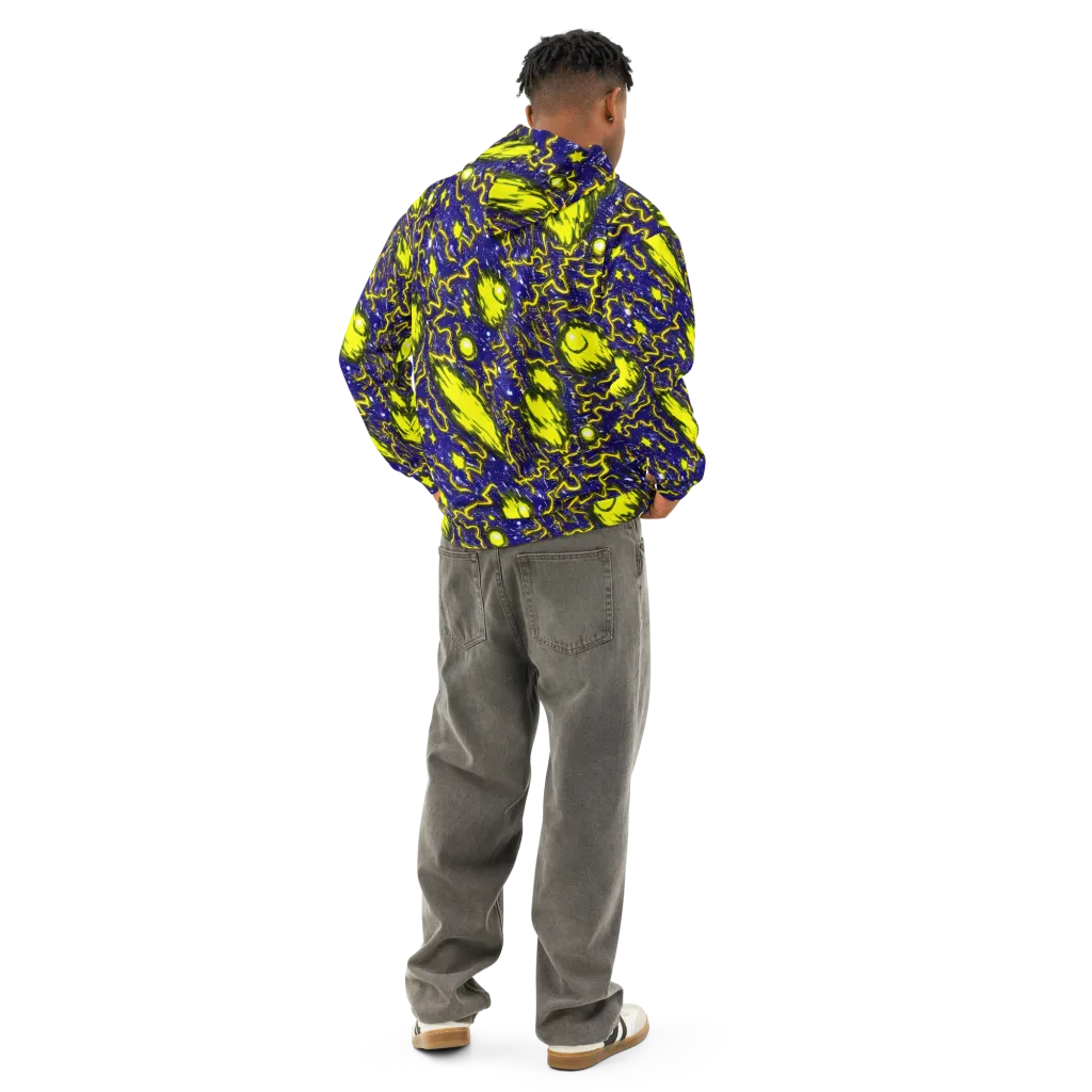 Neon Comet Riot on Cotton Hoodie — Back