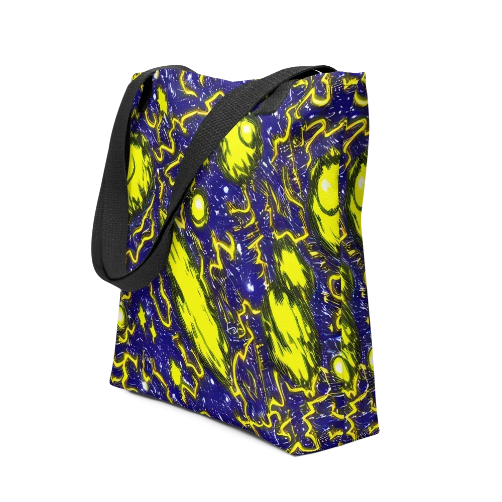 Neon Comet Riot on Tote Bag — Front
