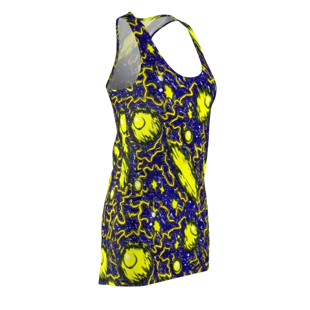 Neon Comet Riot on Racerback Dress — Front Side