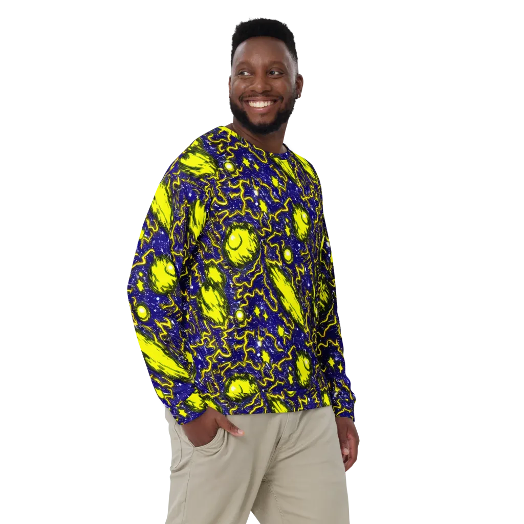 Neon Comet Riot on Sweatshirt — Front