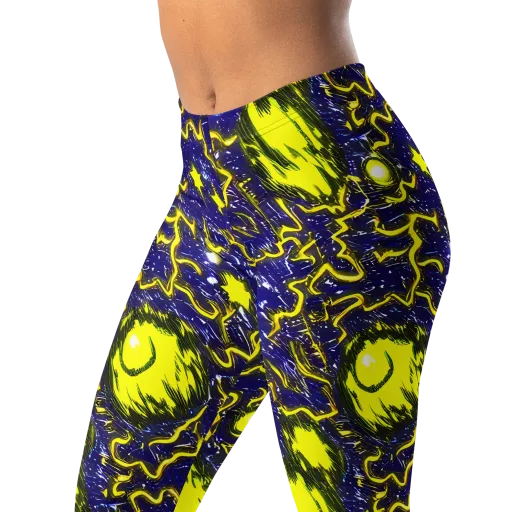 Neon Comet Riot on a Leggings