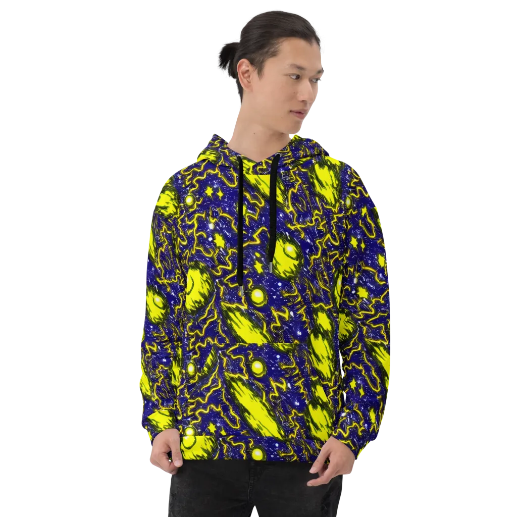 Neon Comet Riot on Hoodie — Front