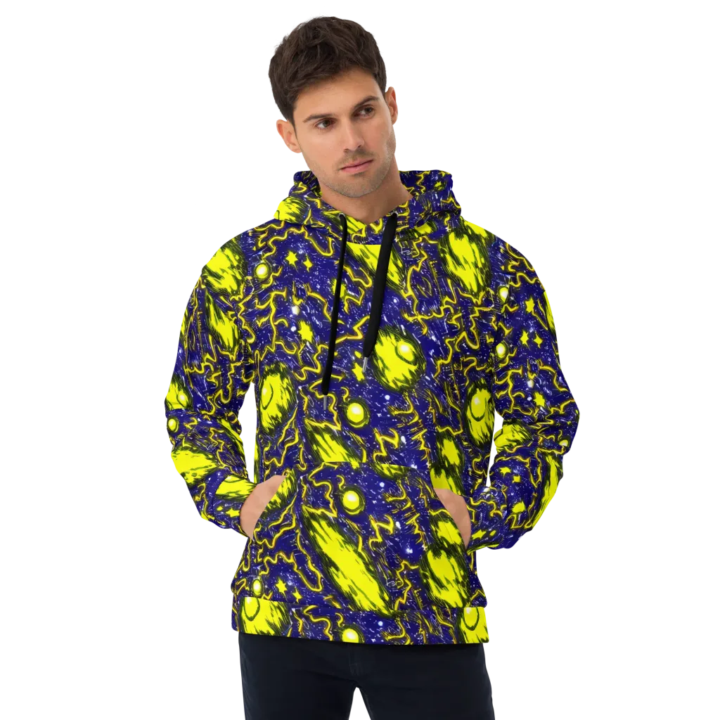 Neon Comet Riot on Hoodie — Front