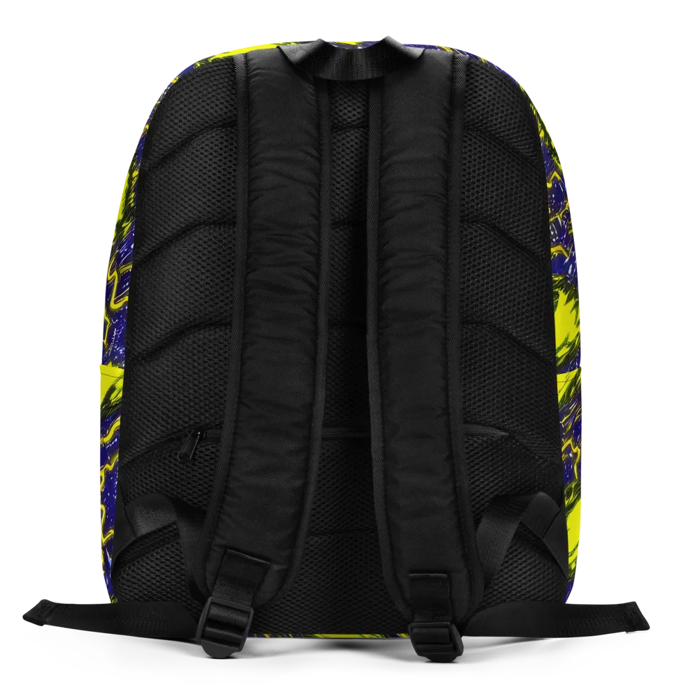 Neon Comet Riot on Minimalist Backpack — Back