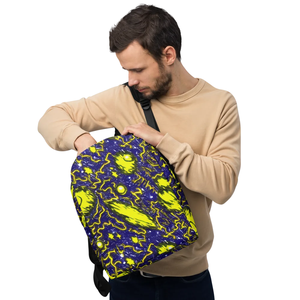 Neon Comet Riot on Minimalist Backpack — Front