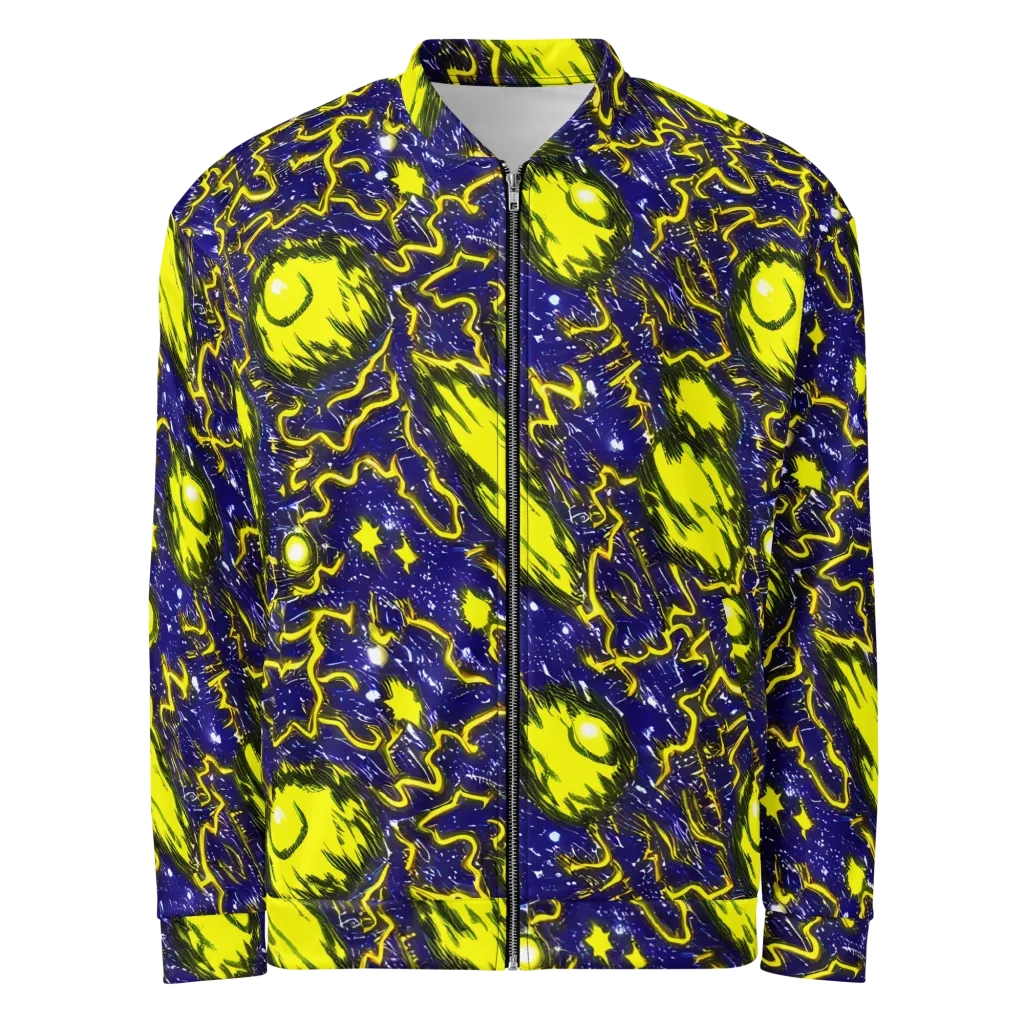 Neon Comet Riot on Bomber Jacket — Front