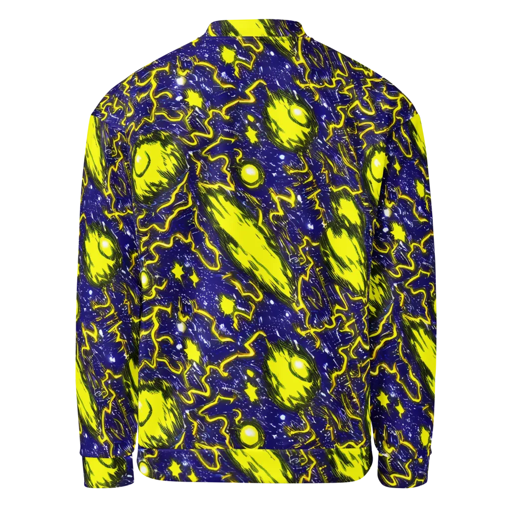 Neon Comet Riot on Bomber Jacket — Back