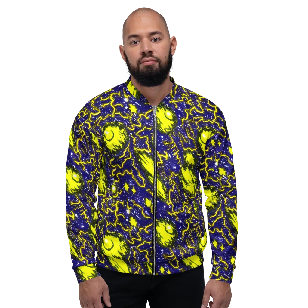 Neon Comet Riot on Bomber Jacket — Front