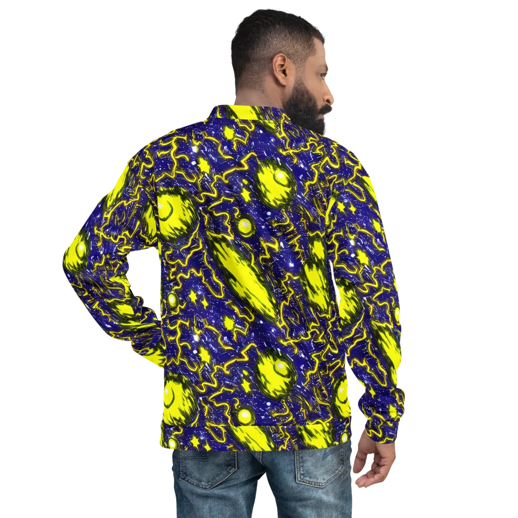 Neon Comet Riot on Bomber Jacket — Back