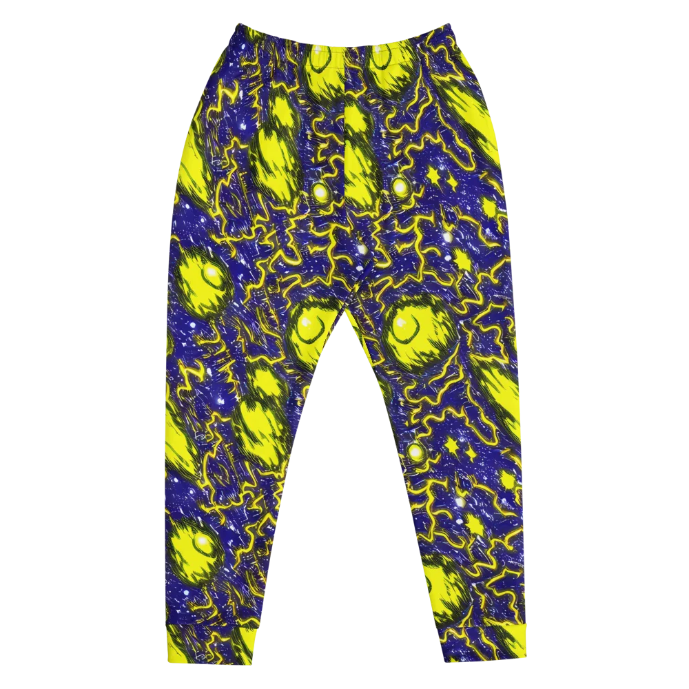 Neon Comet Riot on Men's Joggers — Front