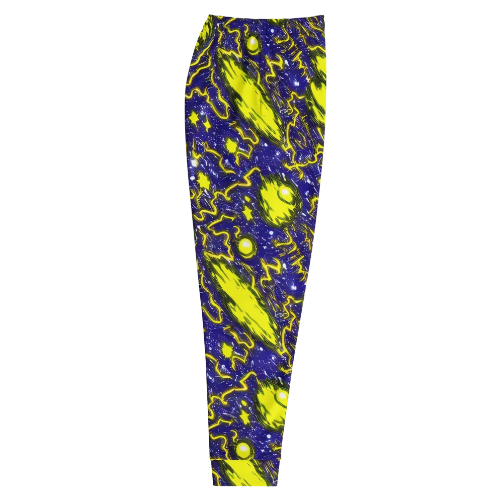 Neon Comet Riot on Men's Joggers — Right