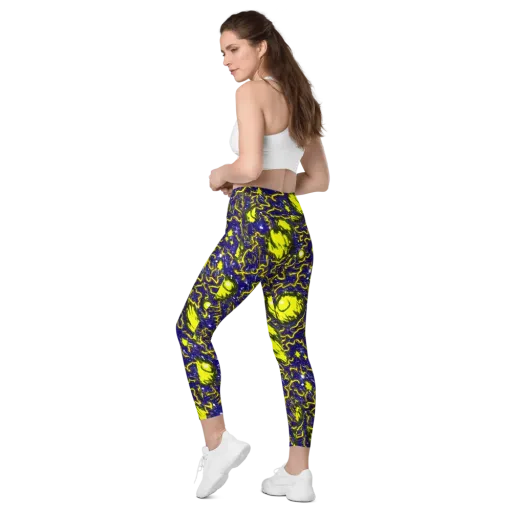 Neon Comet Riot on a Leggings with Pockets