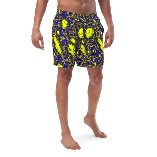 Neon Comet Riot on a Swim Trunks