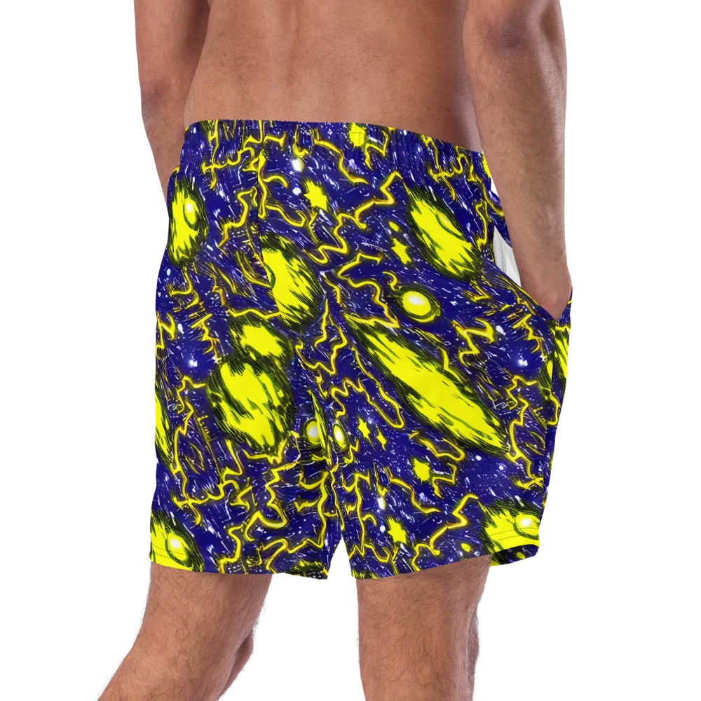 Neon Comet Riot on Swim Trunks — Right Back