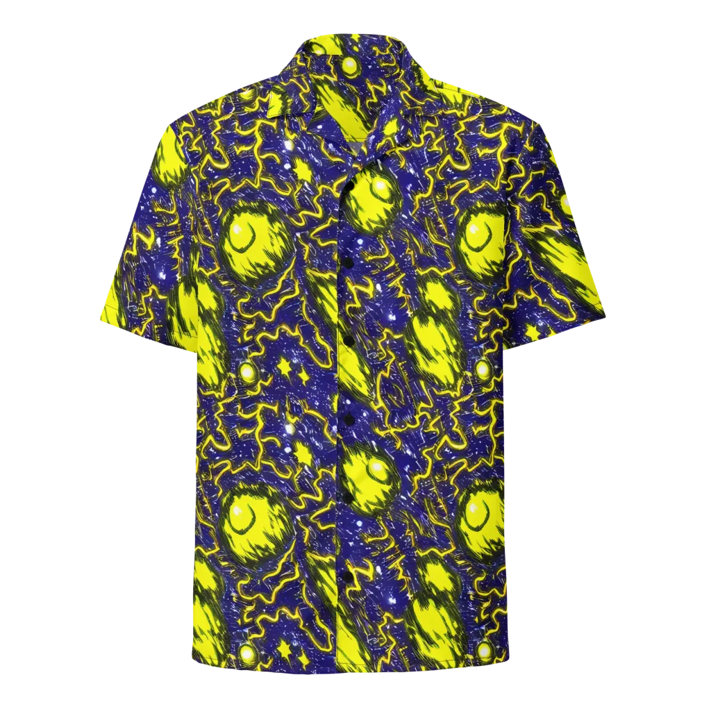 Neon Comet Riot on Button Shirt — Front