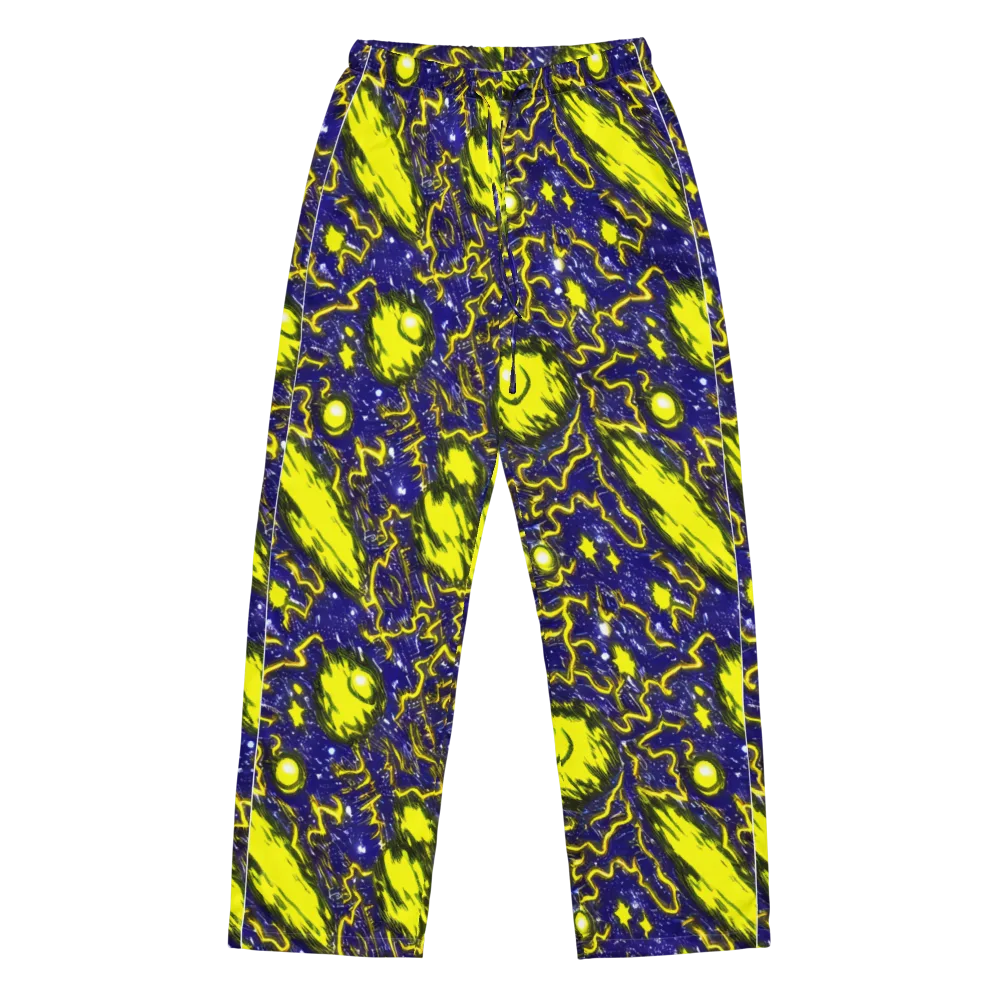 Neon Comet Riot on Women's Pajama Pants — Front