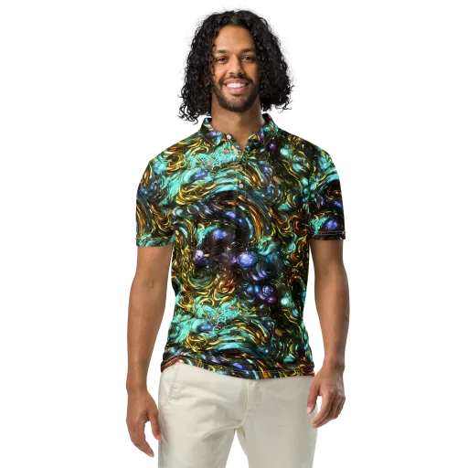 Liquid Dynasty on a Men's Slim Fit Polo Shirt