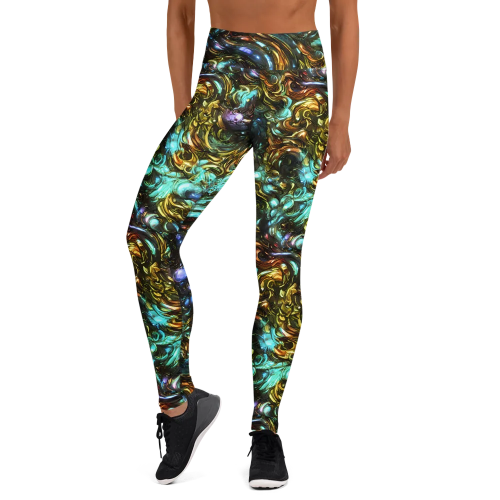 Liquid Dynasty on Yoga Leggings — Front