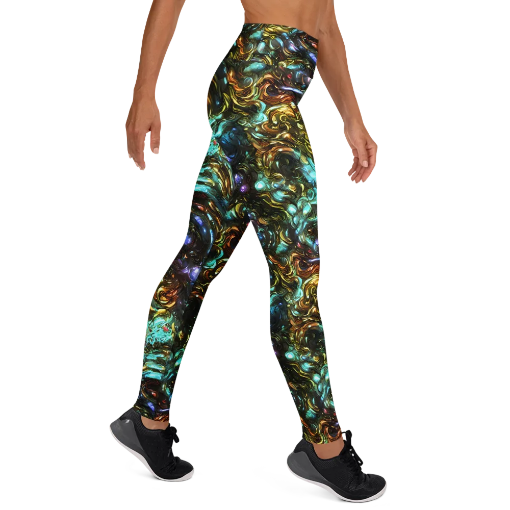 Liquid Dynasty on Yoga Leggings — Right