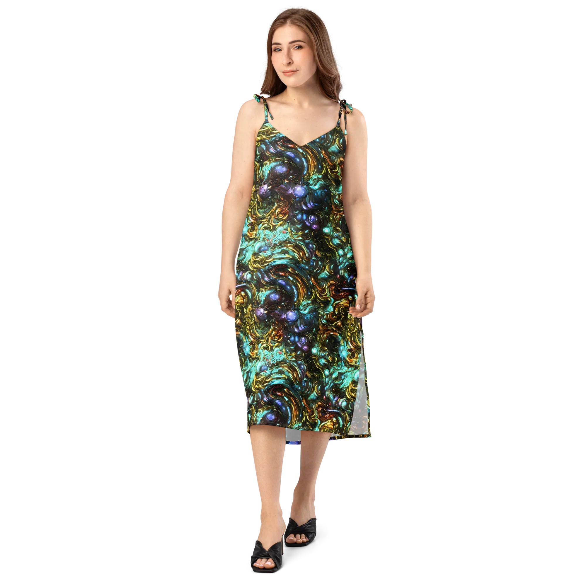 Liquid Dynasty on Slip Dress — Front
