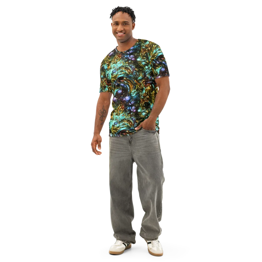 Liquid Dynasty on Men's Cotton Crew Neck T-Shirt — Front